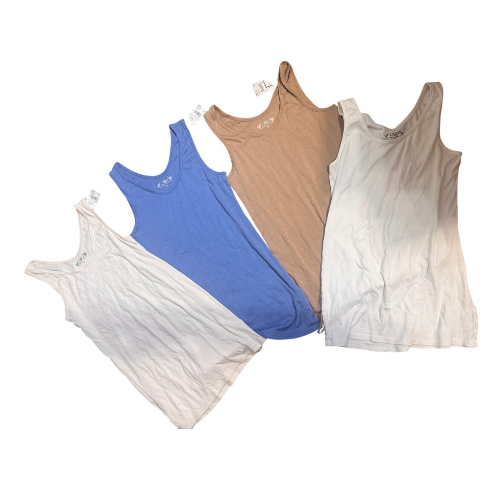 Cato Womens Scoop Neck Tank Top Bundle Lot of 4 longline Size M NWT